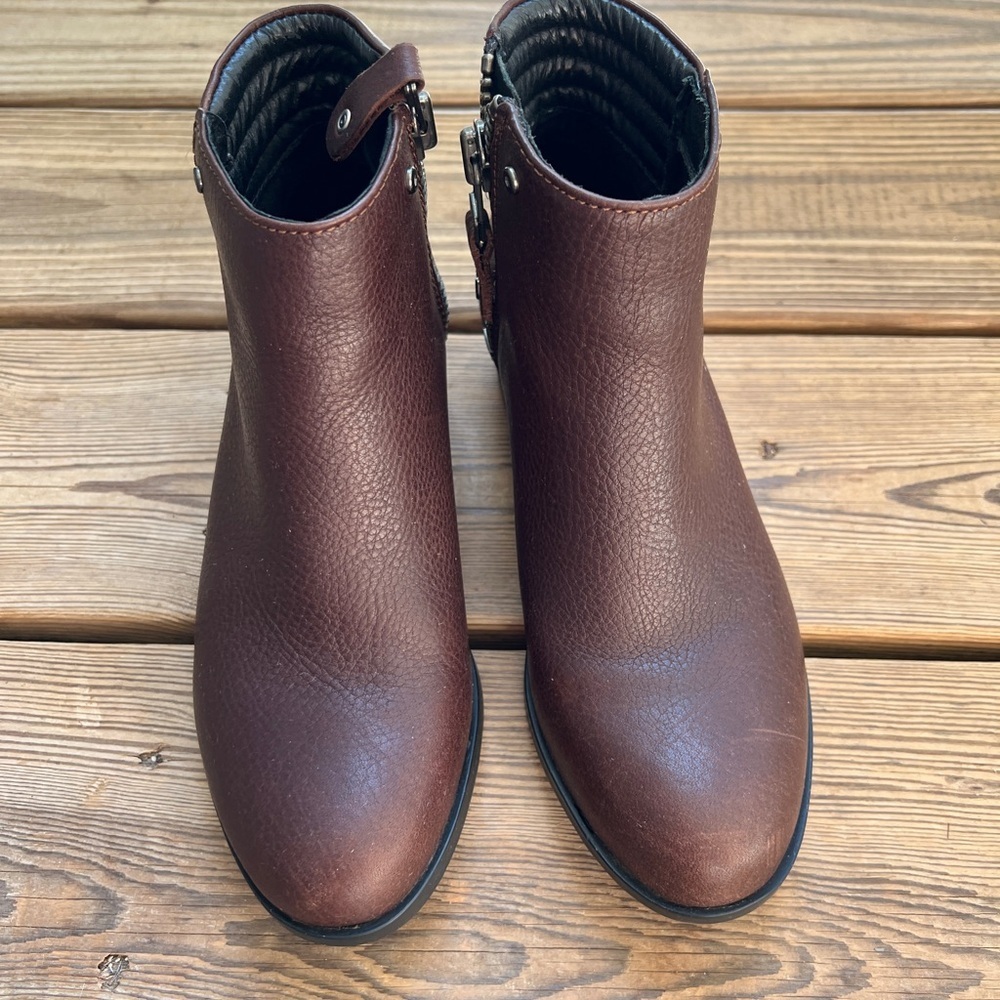 Sorel Danica Leather Women’s Ankle Booties Brown Sz 6.5
